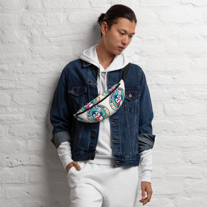 Bilingual & Proud All-Over Print Fanny Pack, Roots & Talks - lifestyle photo 3