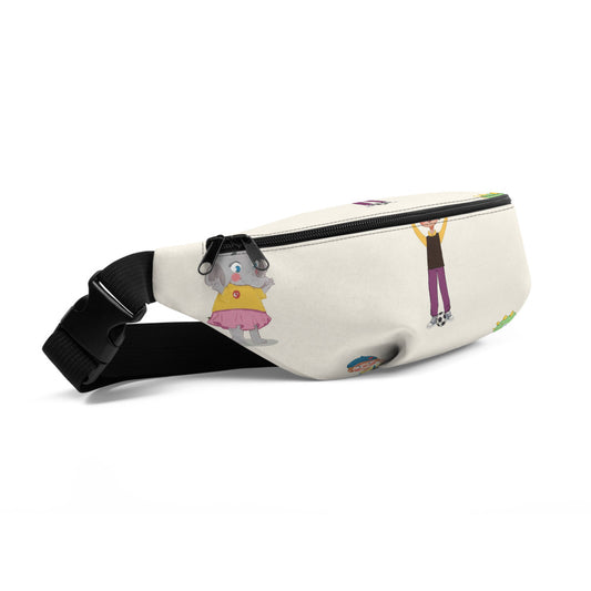 Roots & Talks Characters All-Over Print Fanny Pack - Front Left