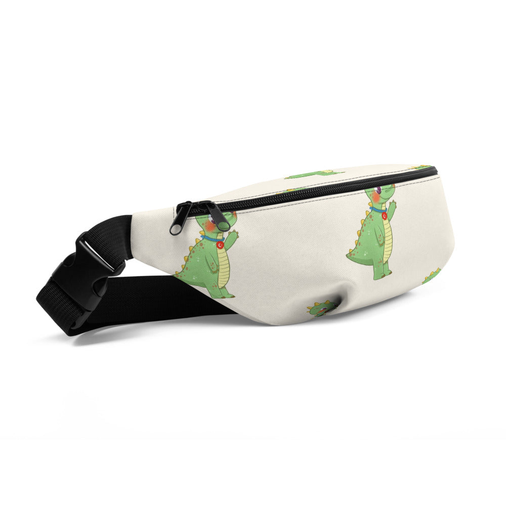 Dino Dinosaur All-Over Print Fanny Pack, Roots & Talks - Front Left