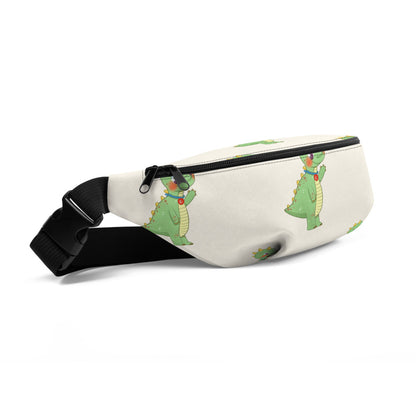 Dino Dinosaur All-Over Print Fanny Pack, Roots & Talks - Front Left