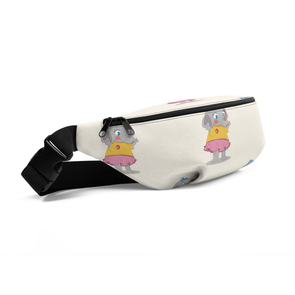 Filiz Elephant All-Over Print Fanny Pack, Roots & Talks - Front Left