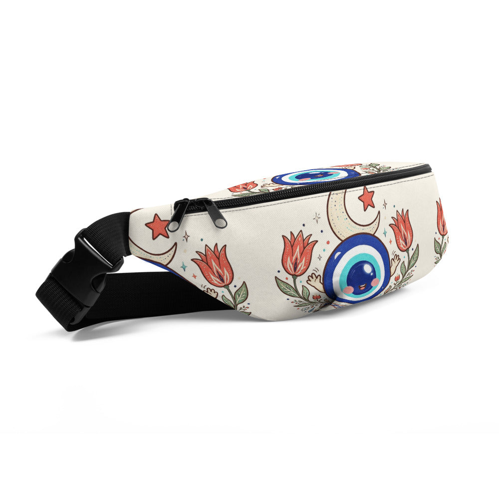 Nazar Değmesin All-Over Print Fanny Pack, Roots & Talks - Front Left
