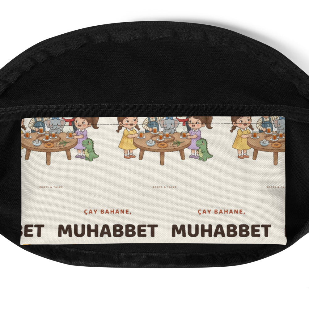 Çay Bahane, Muhabbet Şahane All-Over Print Fanny Pack, Roots & Talks - product photo