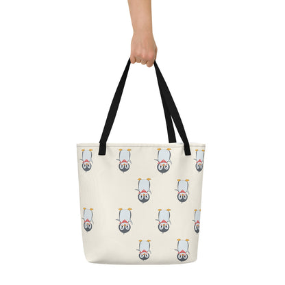 Pingucan Penguin All-Over Print Large Tote Bag with Pocket, Roots & Talks - lifestyle photo 1