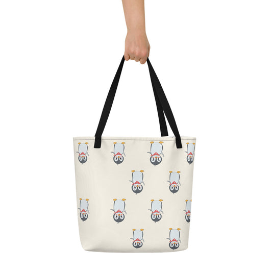 Pingucan Penguin All-Over Print Large Tote Bag with Pocket, Roots & Talks - lifestyle photo 1