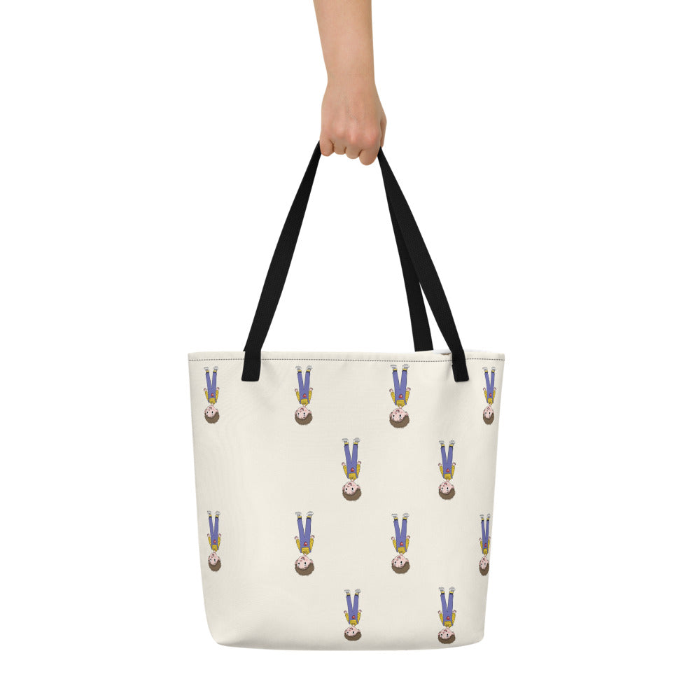 Ahmet Character All-Over Print Large Tote Bag with Pocket, Roots & Talks - lifestyle photo 1
