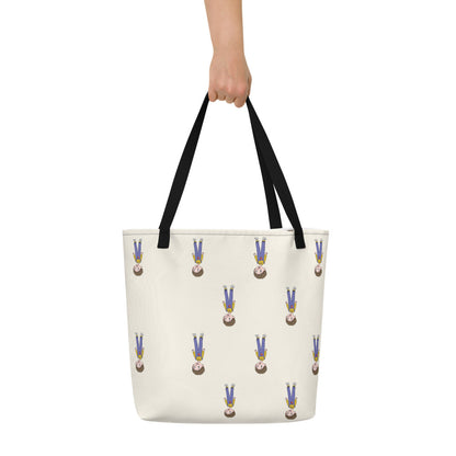 Ahmet Character All-Over Print Large Tote Bag with Pocket, Roots & Talks - lifestyle photo 1