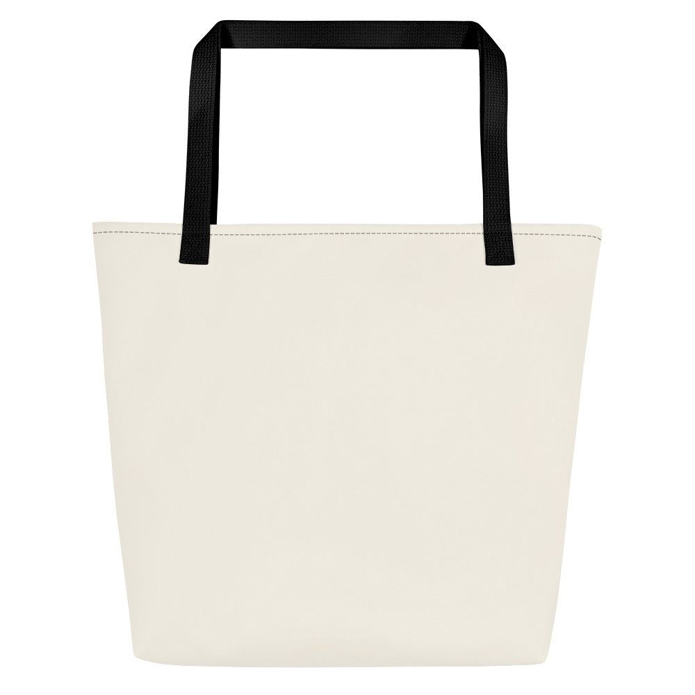Eylül Character Large Tote Bag with Pocket, Large Print, Roots & Talks - Back