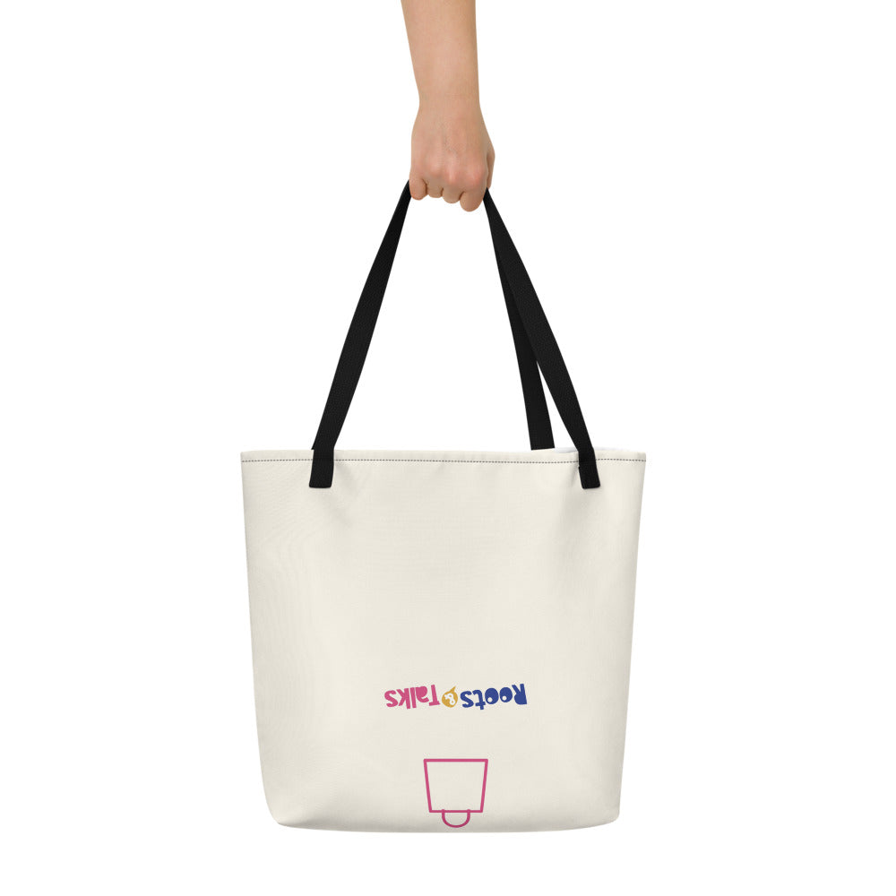 Poşetlerin Poşeti Large Tote Bag with Pocket, Large Print, Roots & Talks - lifestyle photo 1