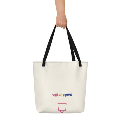 Poşetlerin Poşeti Large Tote Bag with Pocket, Large Print, Roots & Talks - lifestyle photo 1
