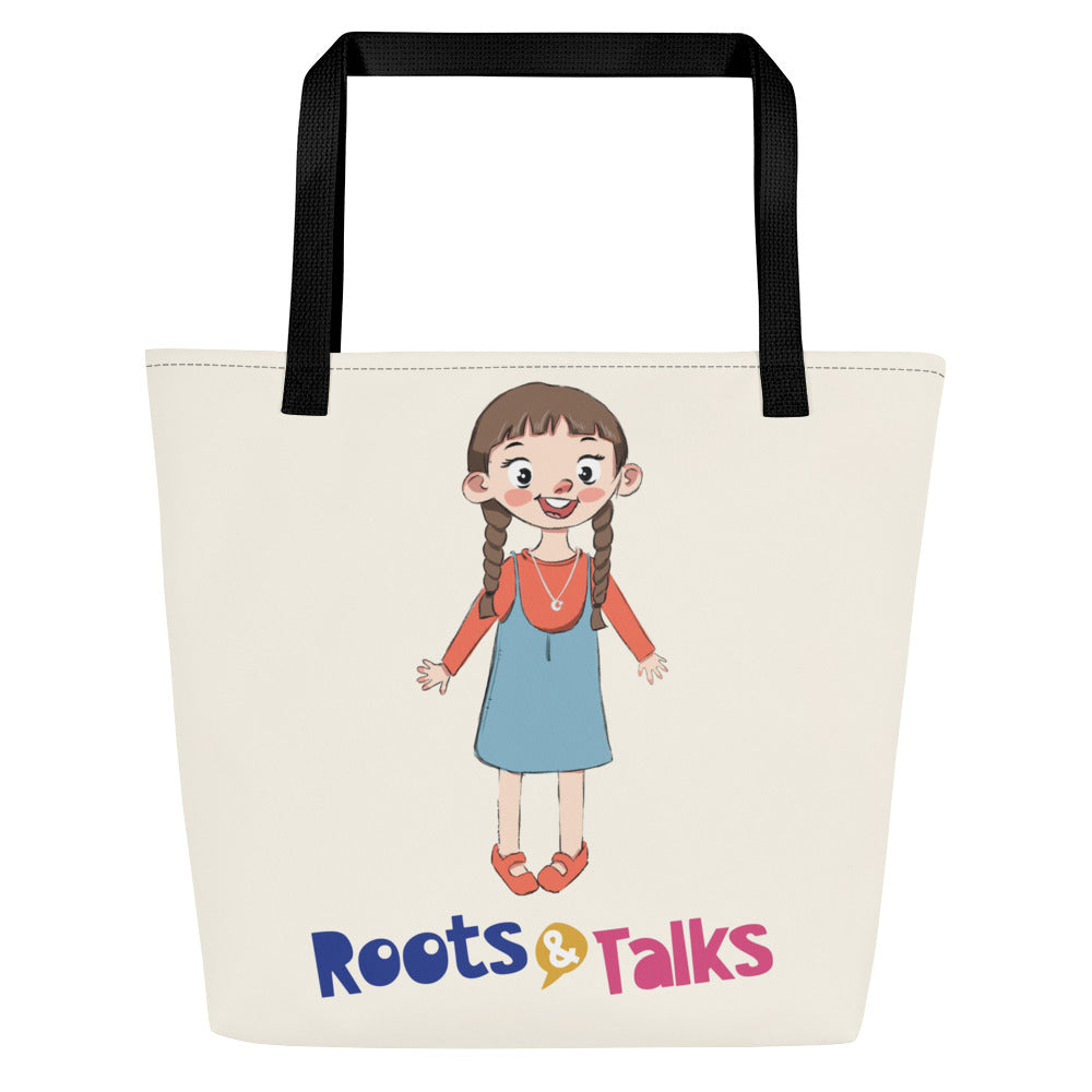 Eylül Character Large Tote Bag with Pocket, Large Print, Roots & Talks - product photo