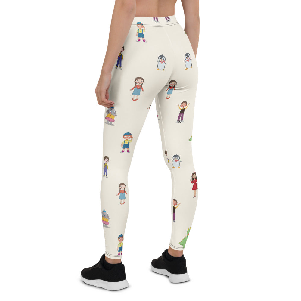 Roots & Talks Characters All-Over Print Leggings - Back