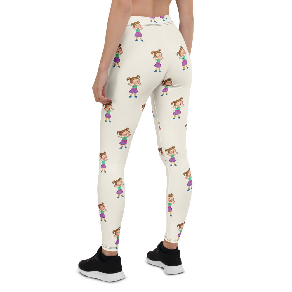 Ela Character All-Over Print Leggings, Roots & Talks - Back