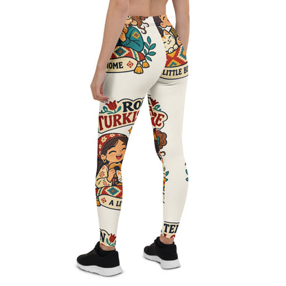 Rooted in Turkish Culture All-Over Print Leggings, Roots & Talks - Back