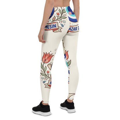 Nazar Değmesin All-Over Print Leggings, Roots & Talks - Back