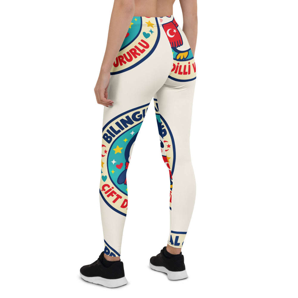 Bilingual & Proud All-Over Print Leggings, Roots & Talks - Back