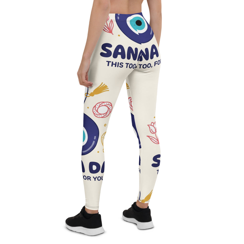 Sana Da All-Over Print Leggings, Roots & Talks - Back