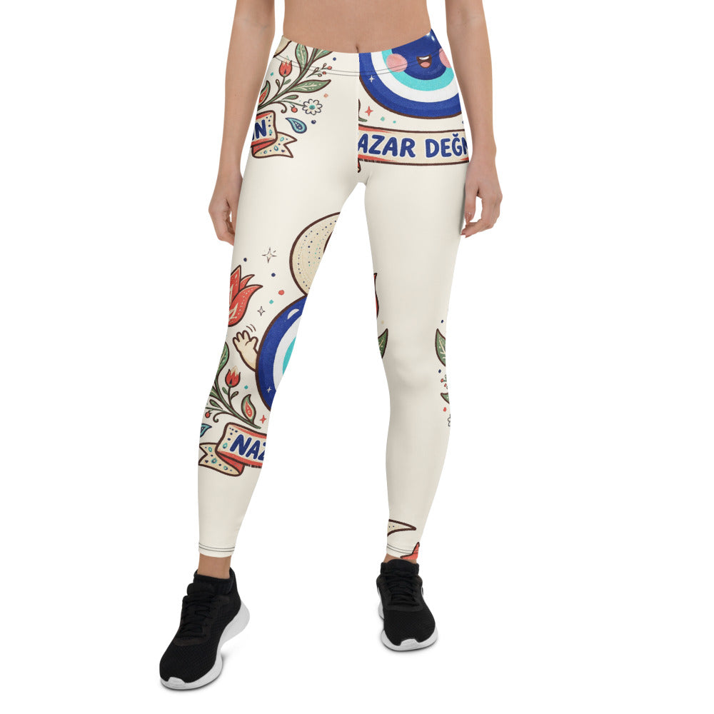 Nazar Değmesin All-Over Print Leggings, Roots & Talks - product photo