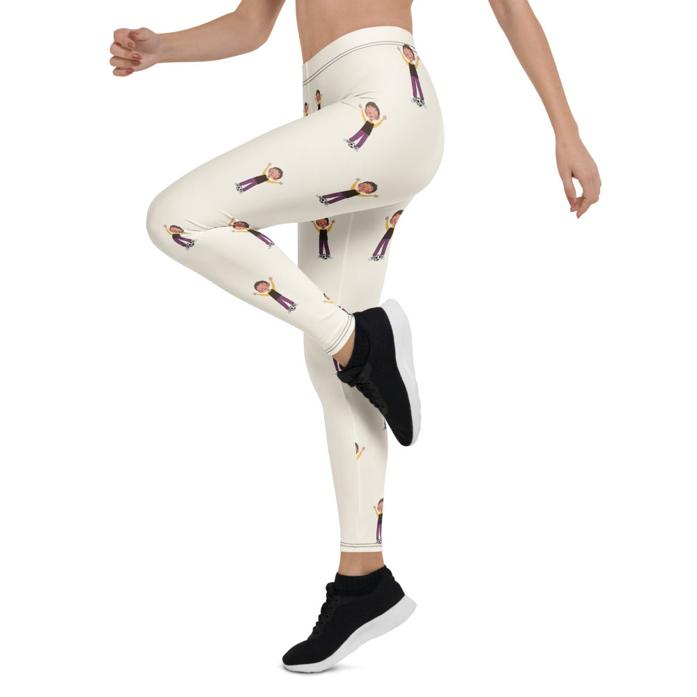 Gazi Character All-Over Print Leggings, Roots & Talks - Left