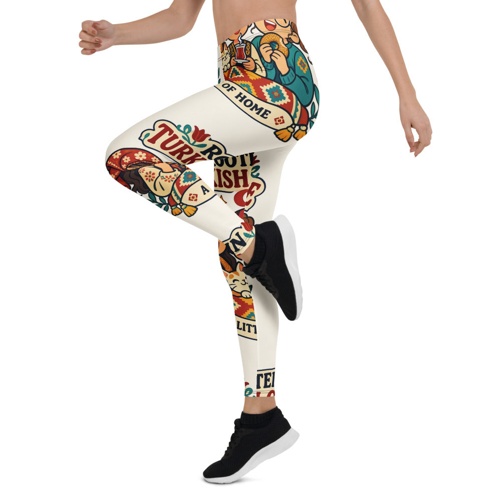 Rooted in Turkish Culture All-Over Print Leggings, Roots & Talks - Left
