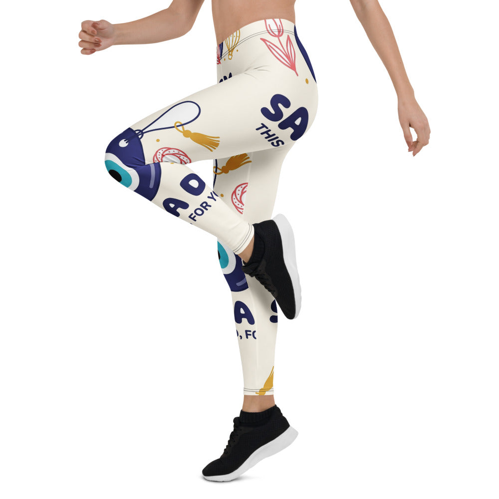 Sana Da All-Over Print Leggings, Roots & Talks - Left