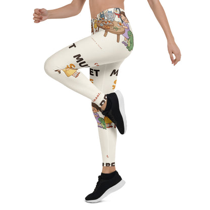 Çay Bahane, Muhabbet Şahane All-Over Print Leggings, Roots & Talks - Left