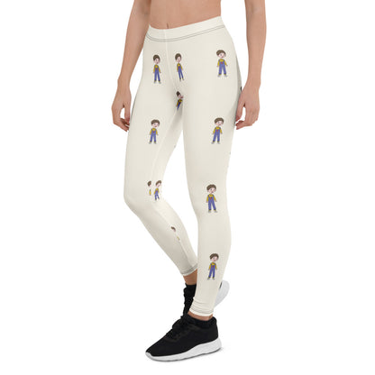 Ahmet Character All-Over Print Leggings, Roots & Talks - Left Front