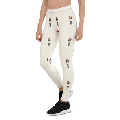 Defne Character All-Over Print Leggings, Roots & Talks - Left Front