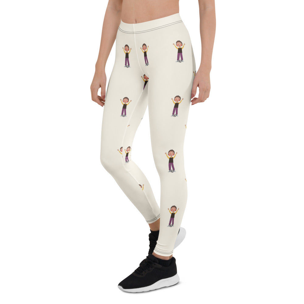 Gazi Character All-Over Print Leggings, Roots & Talks - Left Front