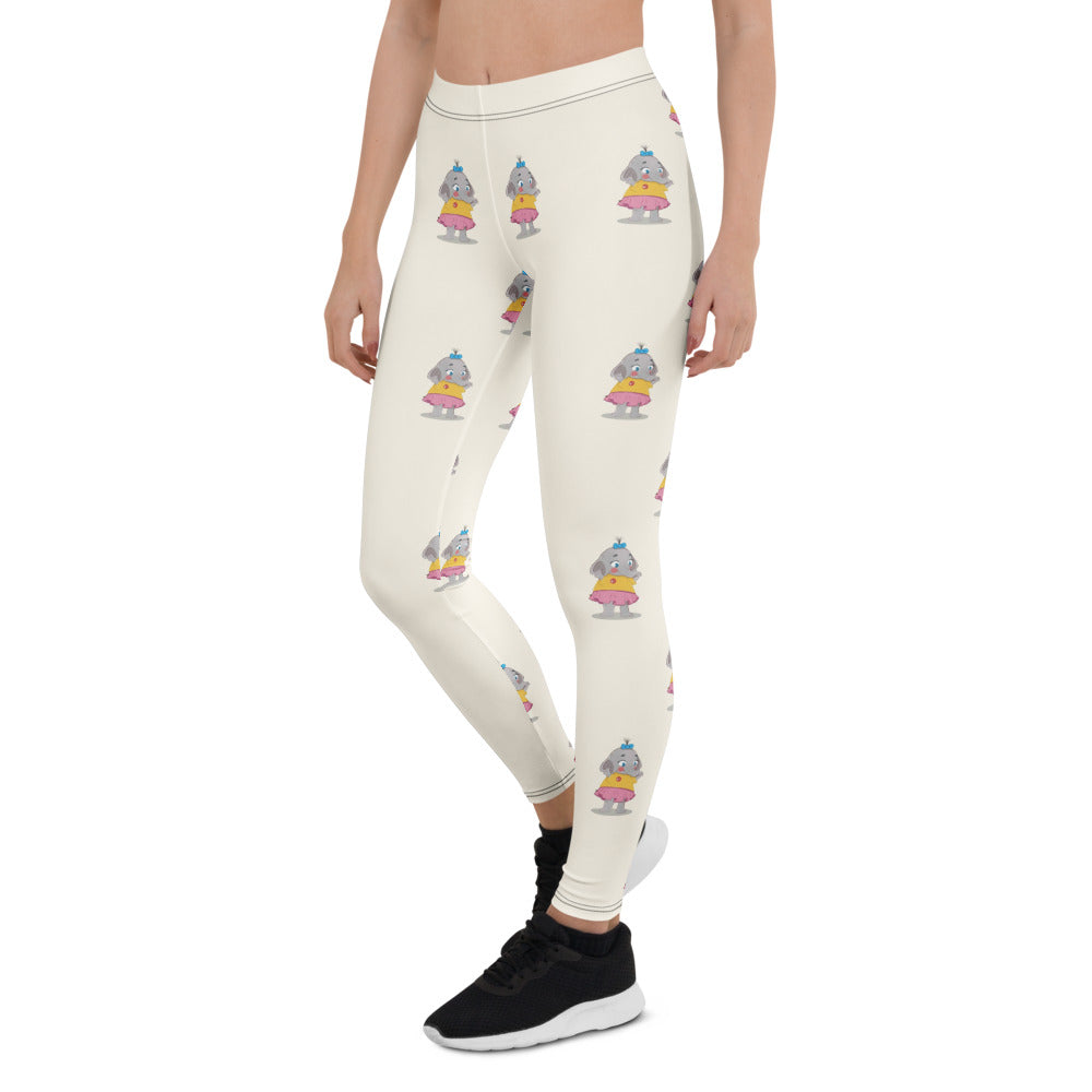 Filiz Elephant All-Over Print Leggings, Roots & Talks - Left Front