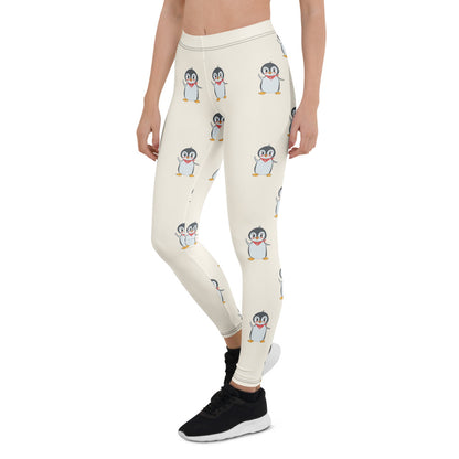 Pingucan Penguin All-Over Print Leggings, Roots & Talks - Left Front