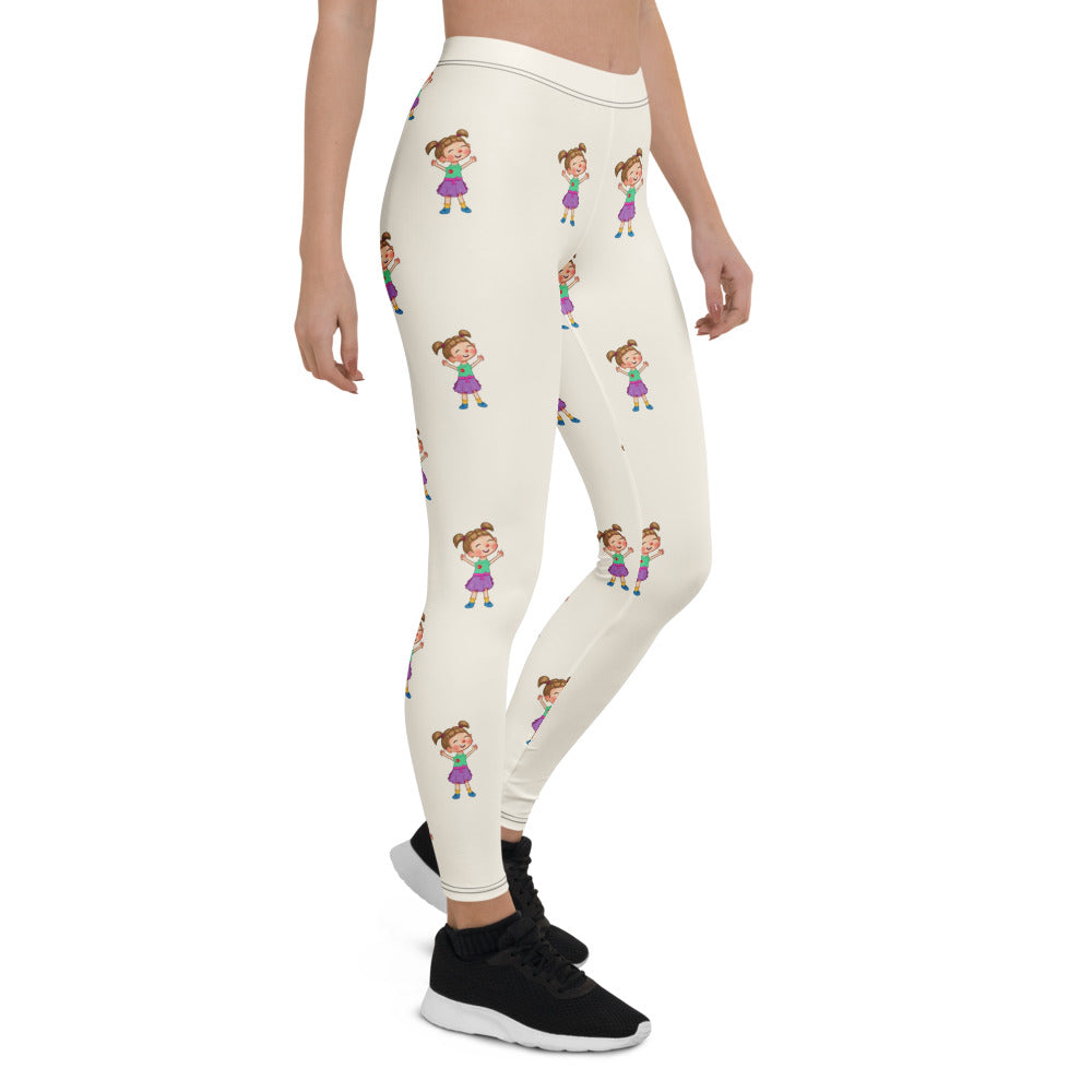 Ela Character All-Over Print Leggings, Roots & Talks - Right Front
