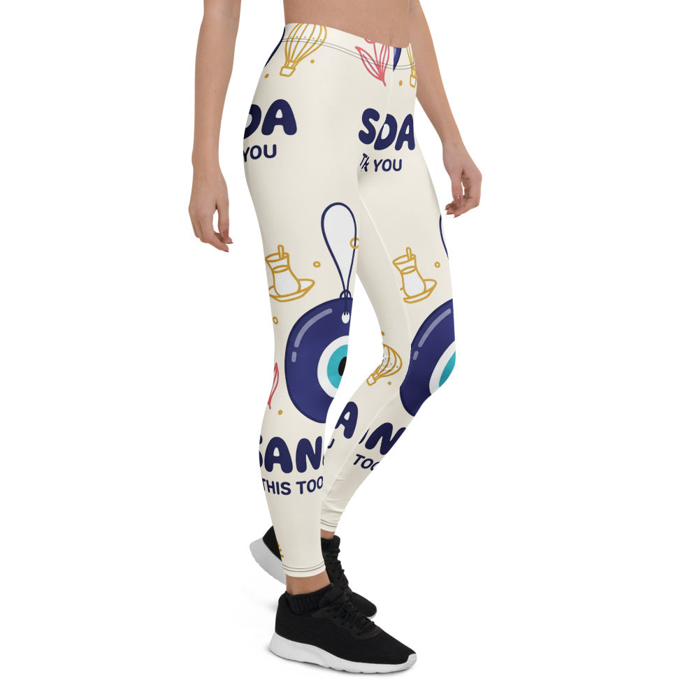 Sana Da All-Over Print Leggings, Roots & Talks - Right Front