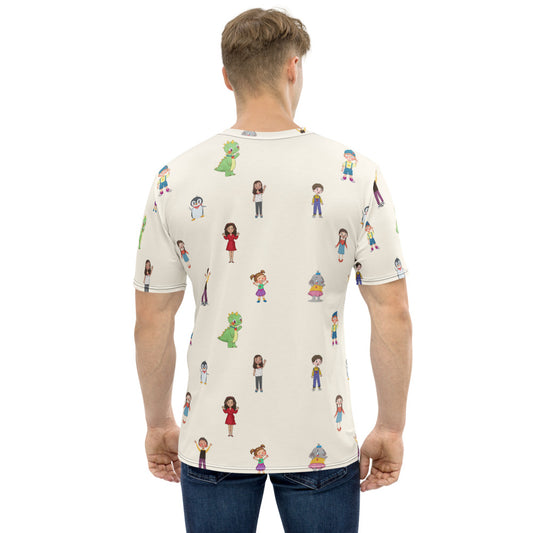 Roots & Talks Characters All-Over Print Crew Neck T-Shirt - product photo