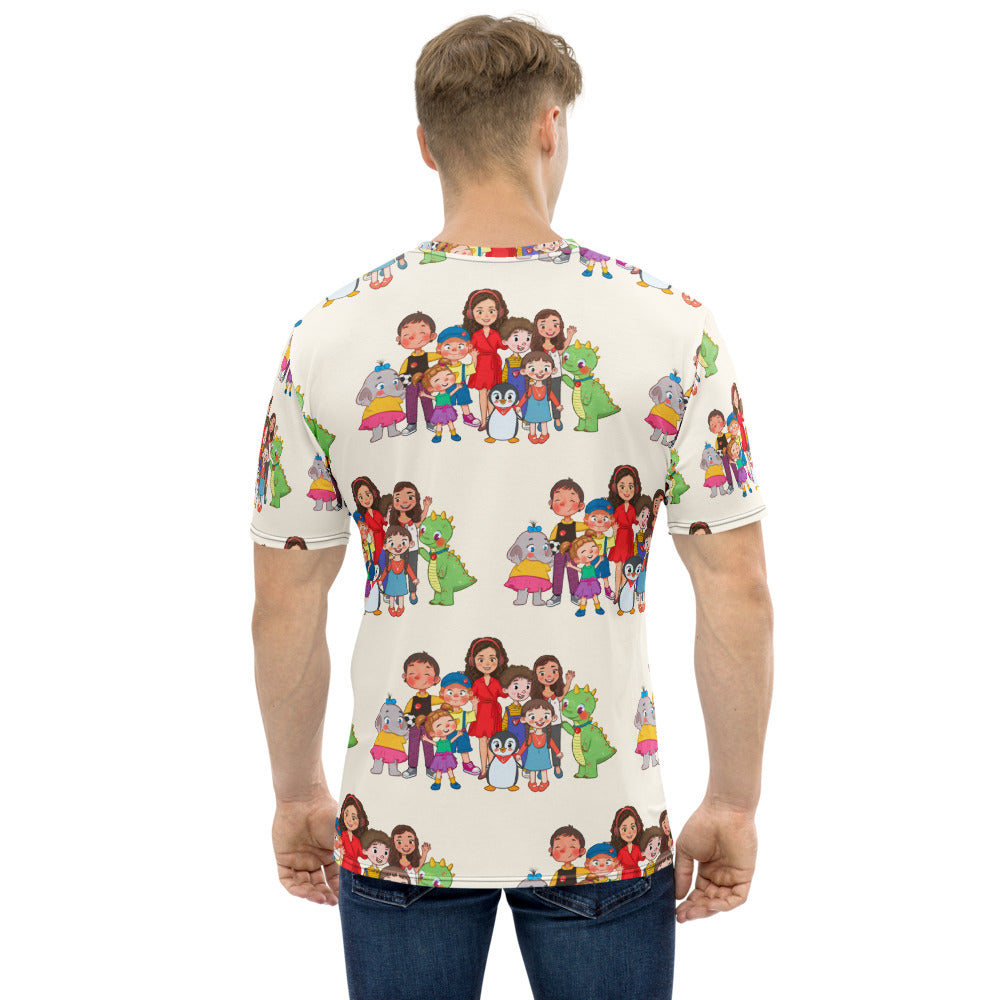 All the Characters Together All-Over Print Crew Neck T-Shirt, Roots & Talks - product photo