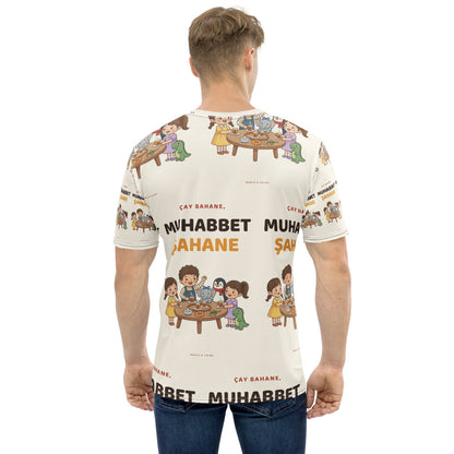 Çay Bahane, Muhabbet Şahane All-Over Print Crew Neck T-Shirt, Roots & Talks - product photo