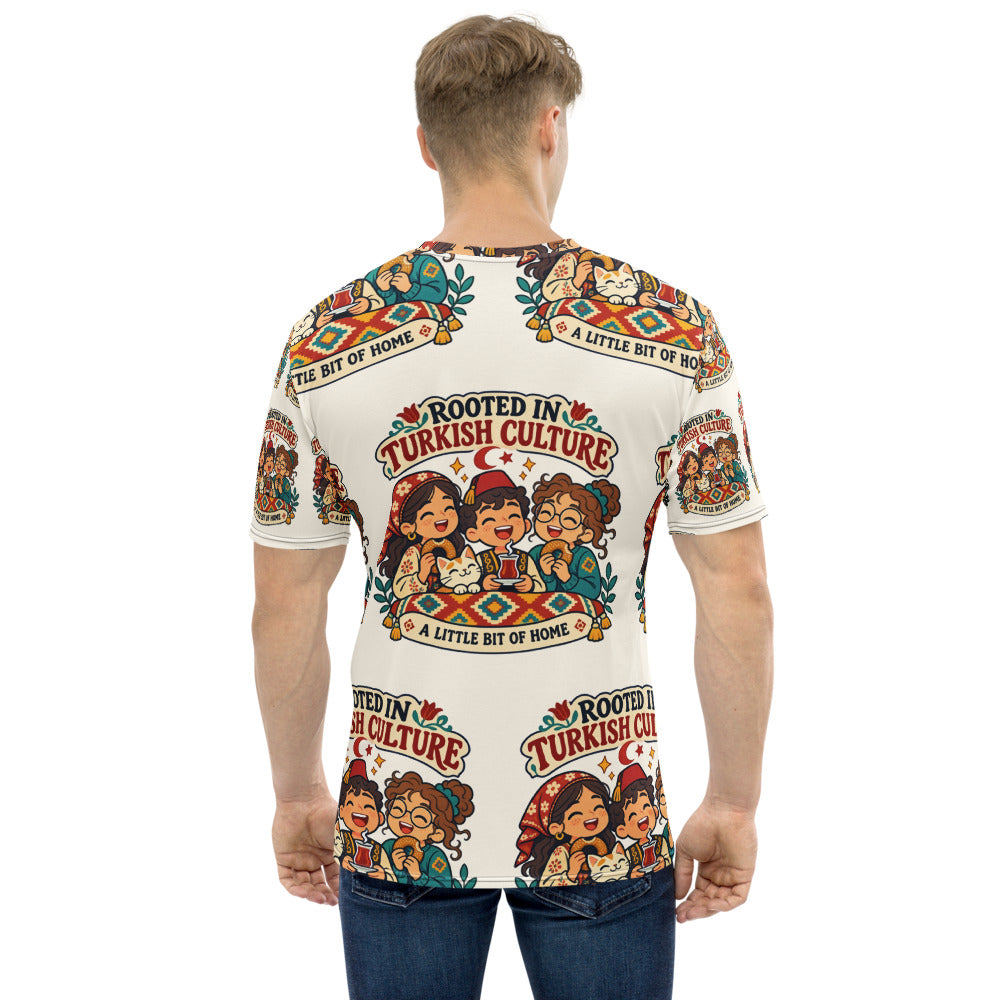 Rooted in Turkish Culture All-Over Print Crew Neck T-Shirt, Roots & Talks - product photo