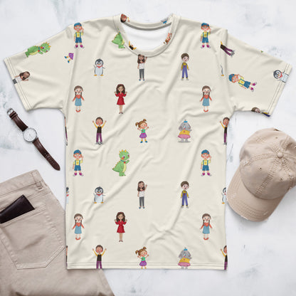 Roots & Talks Characters All-Over Print Crew Neck T-Shirt - lifestyle photo 1