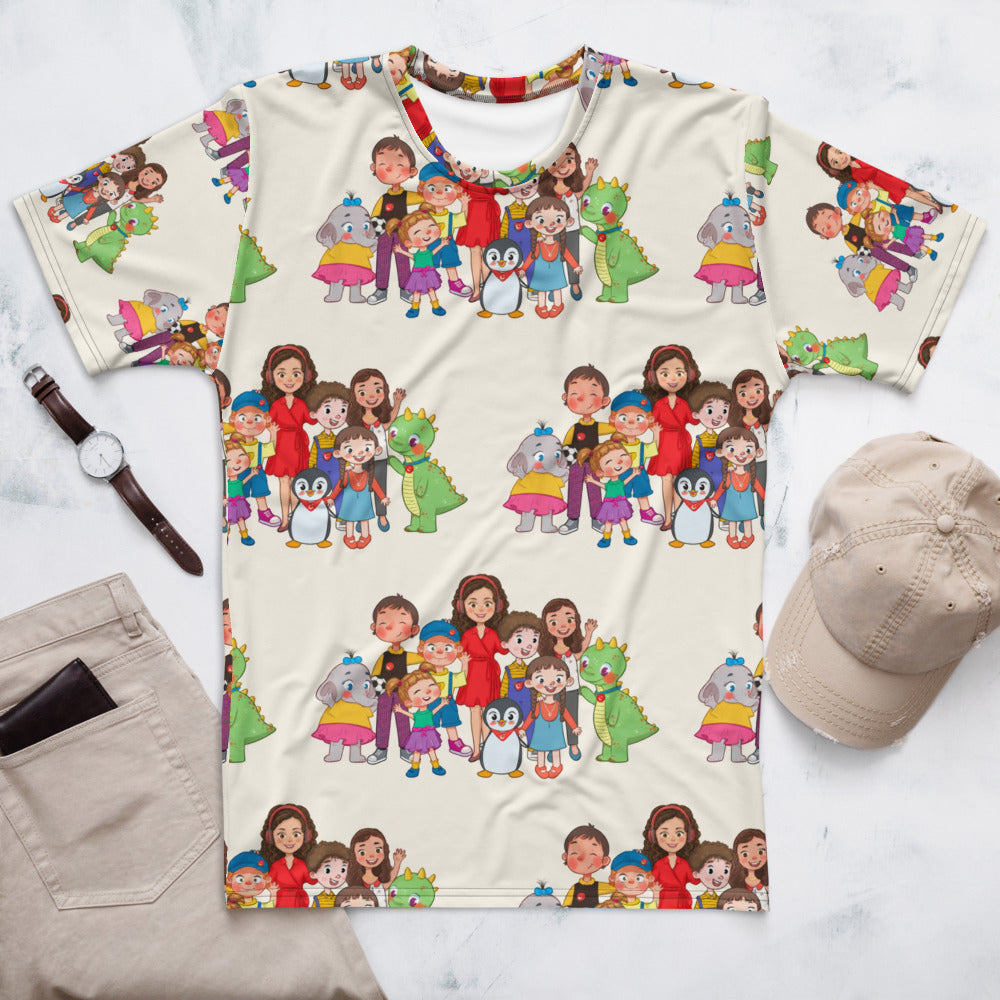 All the Characters Together All-Over Print Crew Neck T-Shirt, Roots & Talks - lifestyle photo 1