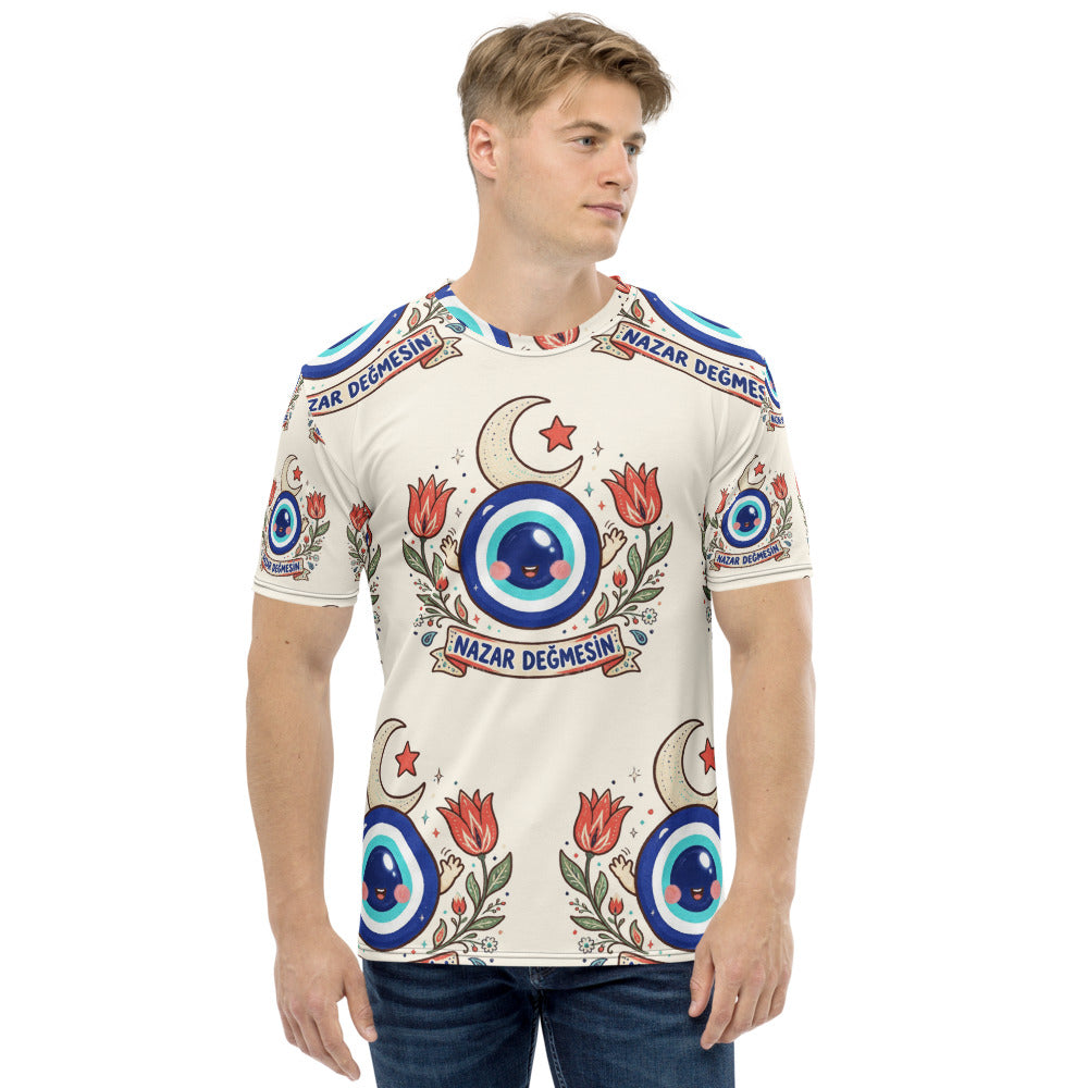 Nazar Değmesin All-Over Print Crew Neck T-Shirt, Roots & Talks - product photo