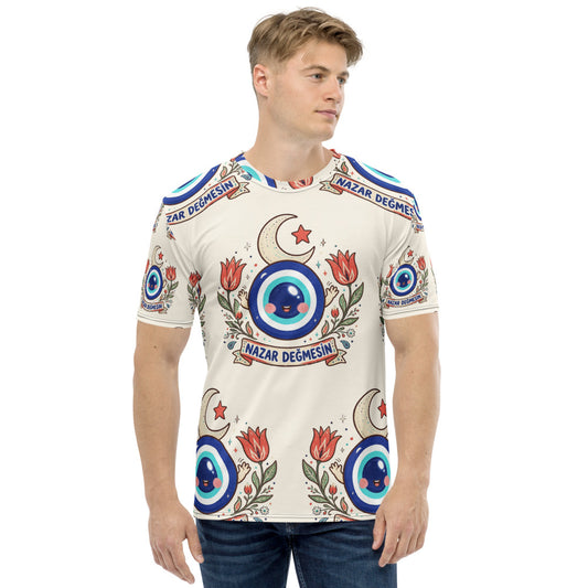 Nazar Değmesin All-Over Print Crew Neck T-Shirt, Roots & Talks - product photo