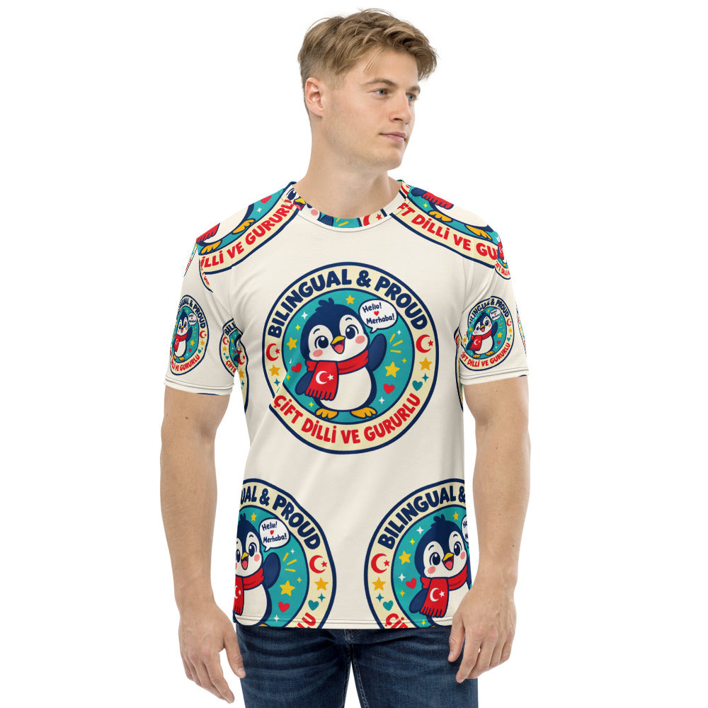 Bilingual & Proud All-Over Print Crew Neck T-Shirt, Roots & Talks - product photo
