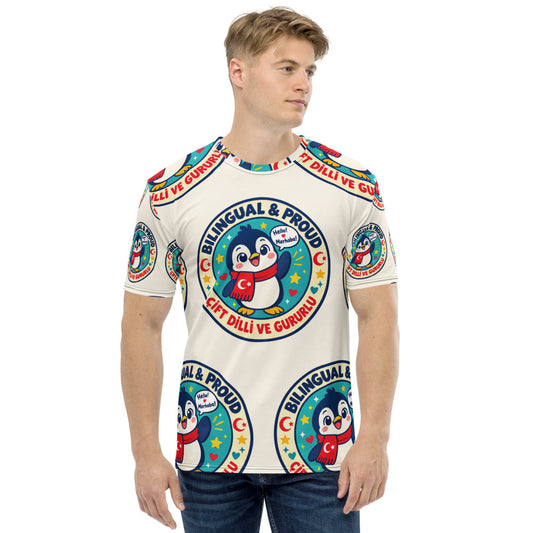 Bilingual & Proud All-Over Print Crew Neck T-Shirt, Roots & Talks - product photo