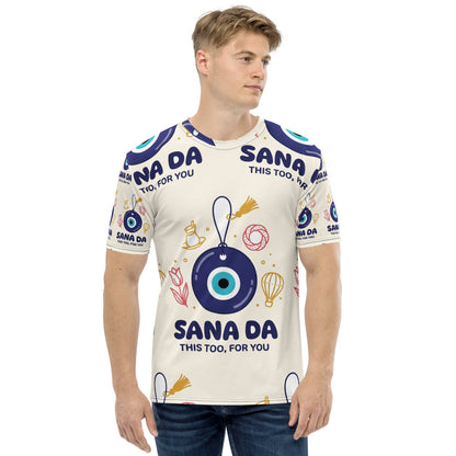 Sana Da All-Over Print Crew Neck T-Shirt, Roots & Talks - product photo