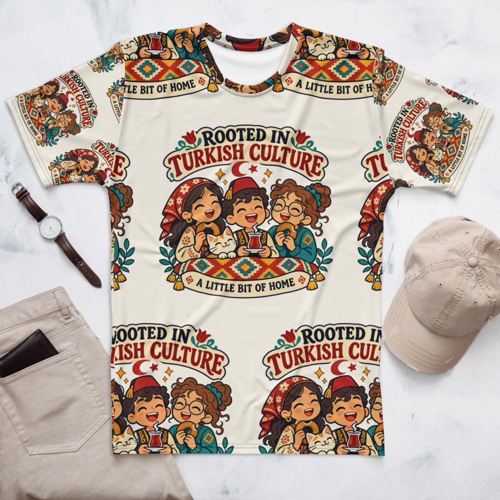 Rooted in Turkish Culture All-Over Print Crew Neck T-Shirt, Roots & Talks - lifestyle photo 1