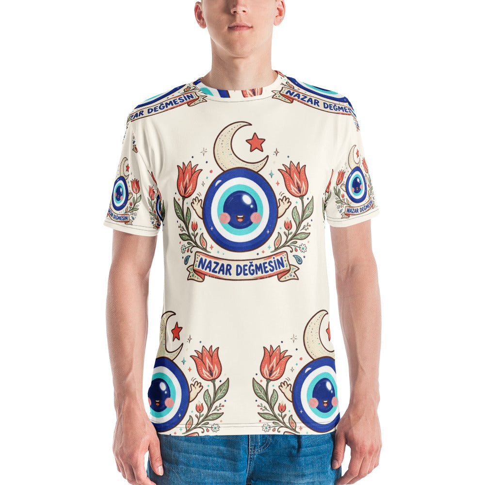 Nazar Değmesin All-Over Print Crew Neck T-Shirt, Roots & Talks - lifestyle photo 2