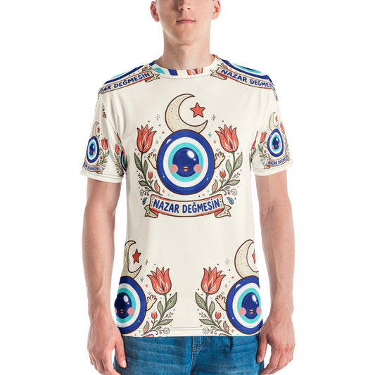 Nazar Değmesin All-Over Print Crew Neck T-Shirt, Roots & Talks - lifestyle photo 2