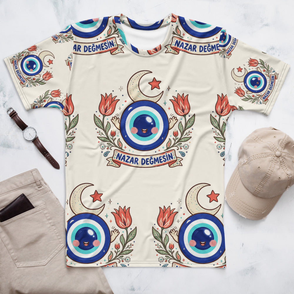 Nazar Değmesin All-Over Print Crew Neck T-Shirt, Roots & Talks - lifestyle photo 1