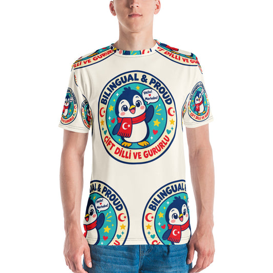 Bilingual & Proud All-Over Print Crew Neck T-Shirt, Roots & Talks - lifestyle photo 2