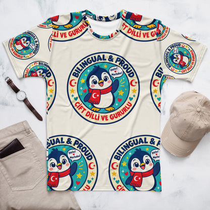 Bilingual & Proud All-Over Print Crew Neck T-Shirt, Roots & Talks - lifestyle photo 1